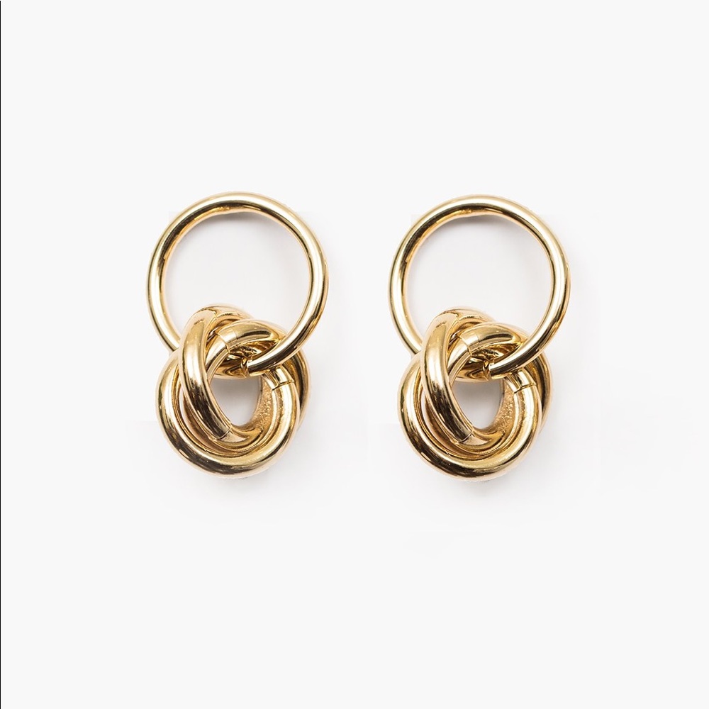 Pixie Market Multi Hoop Gold Earrings